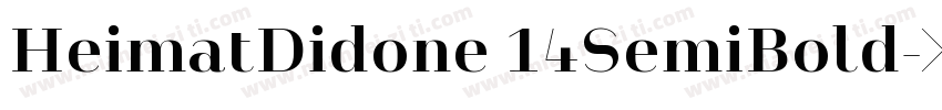 HeimatDidone 14SemiBold字体转换